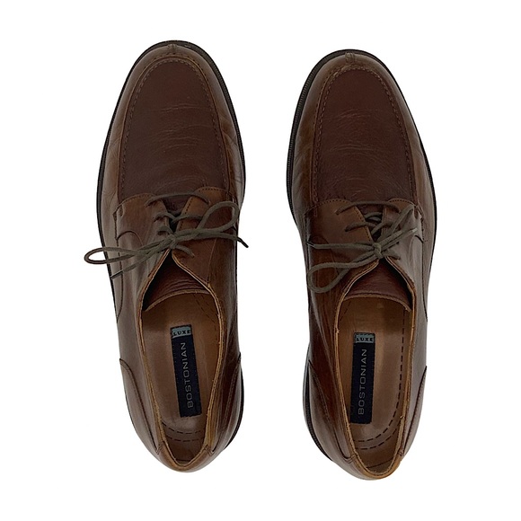 Bostonian Luxe Italian Leather Brown Oxford Shoe, Size 12 - Picture 3 of 6